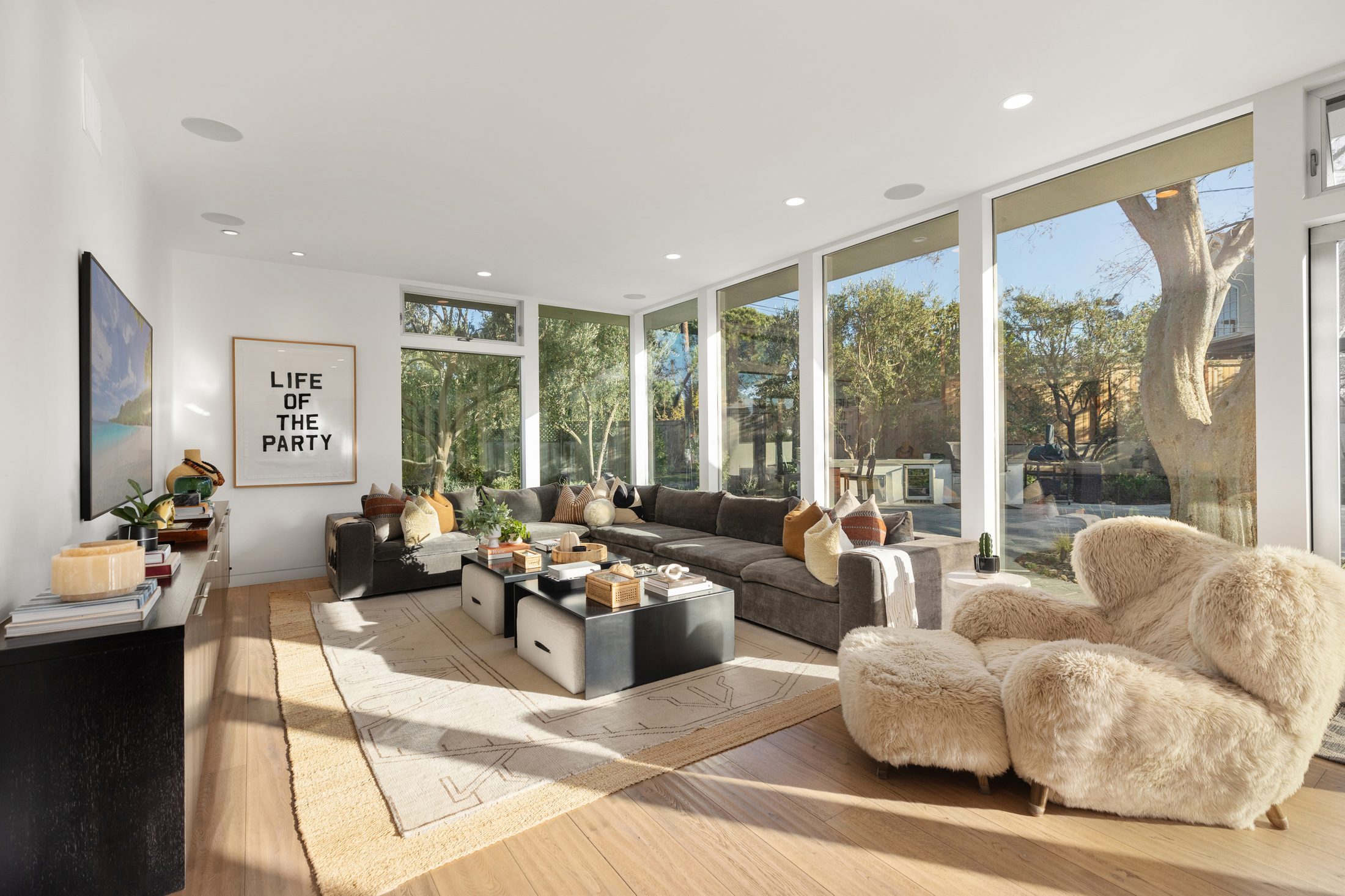 Aliso Viejo-area living room with floor-to-ceiling windows